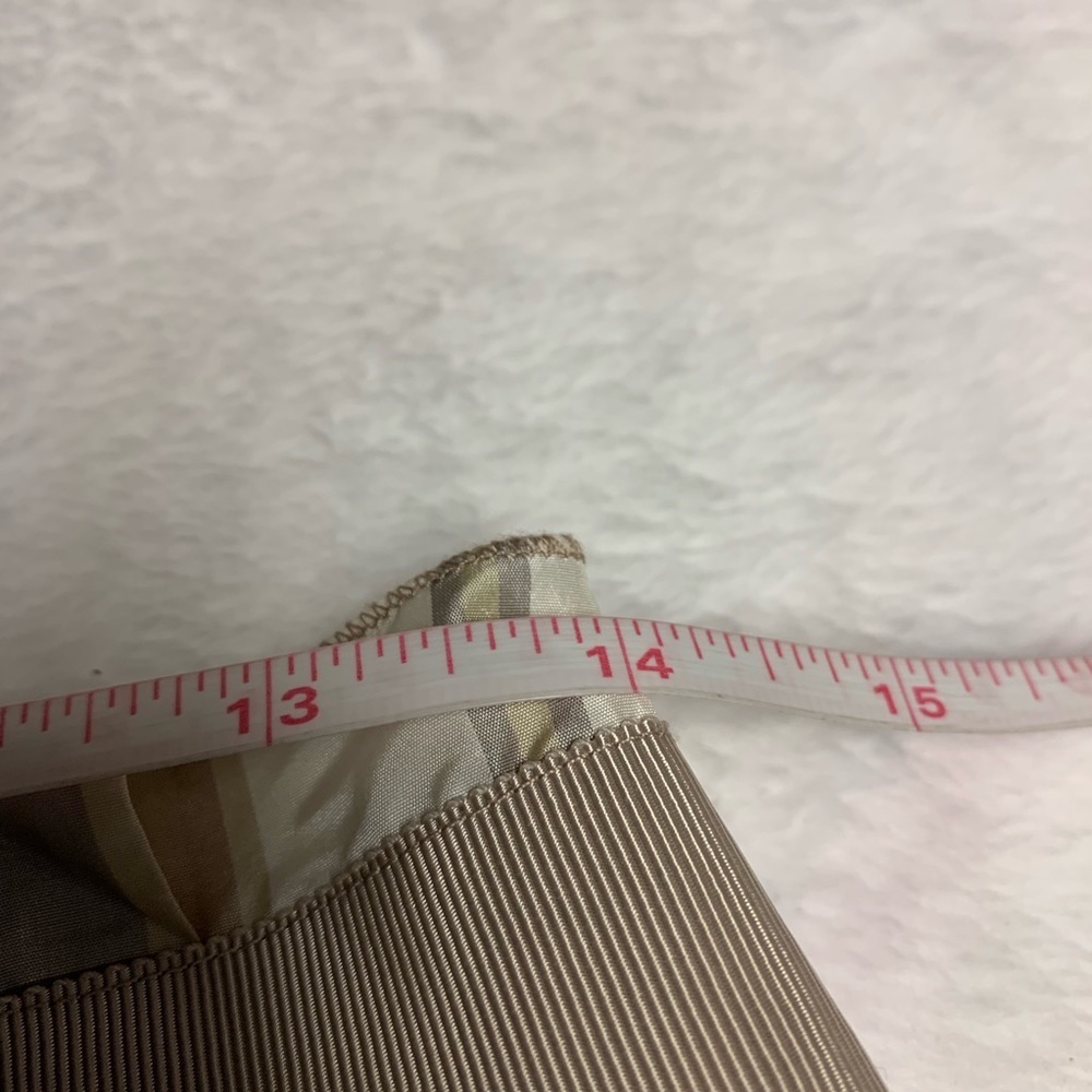 The Limited paper bag style waist tan plaid skirt size 6 - Picture 4 of 7